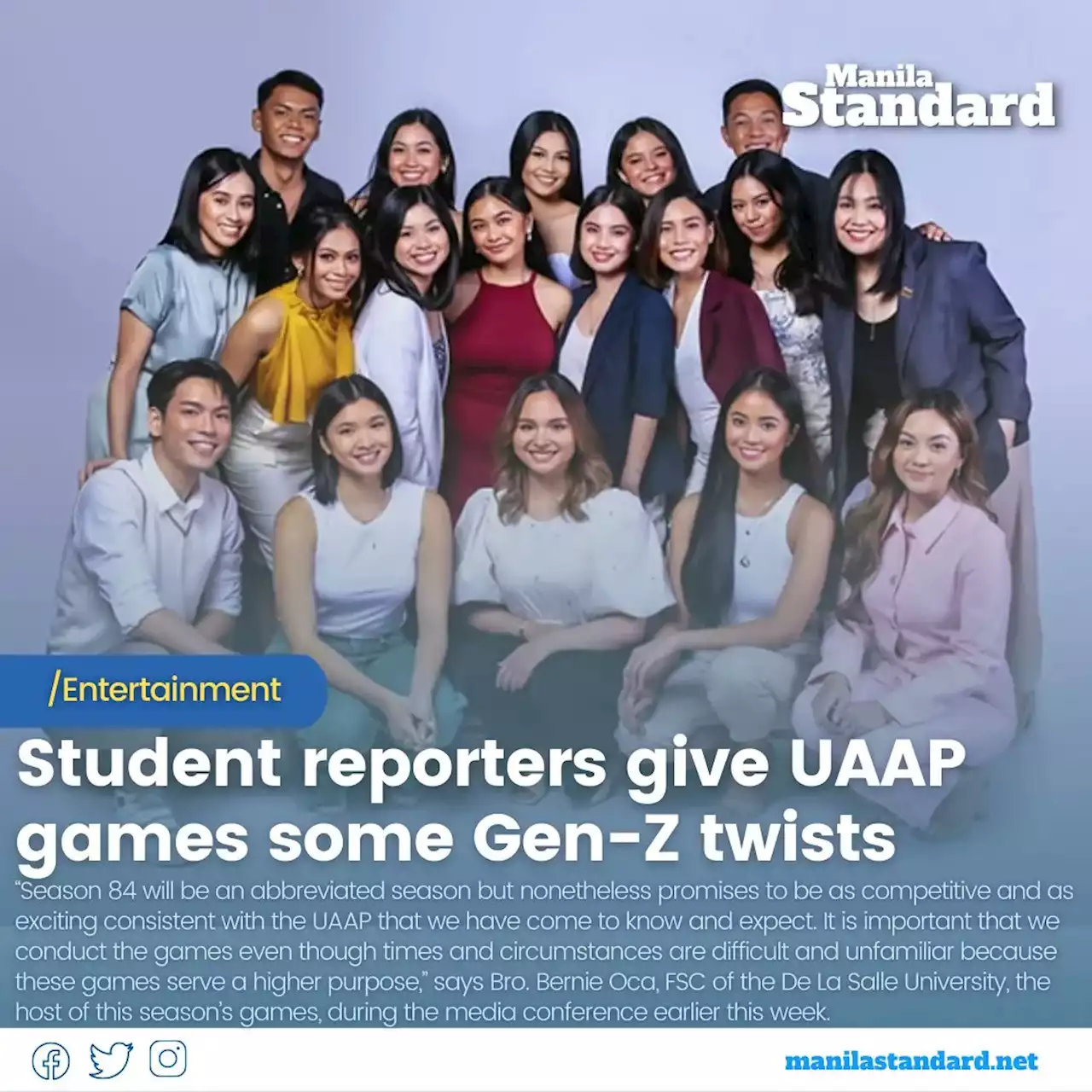 Student reporters give UAAP games some Gen-Z twists