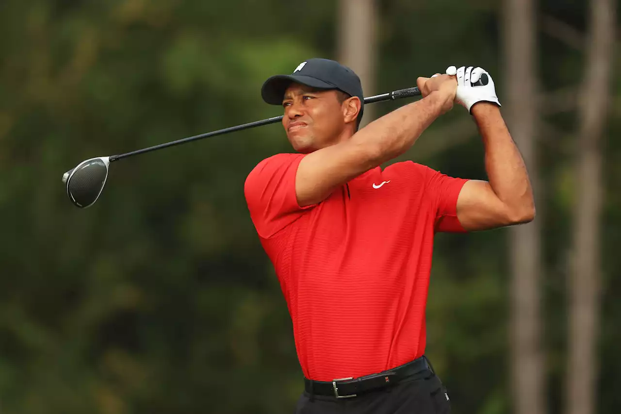 Tiger Woods Practicing at Augusta National Ahead of 2022 Masters