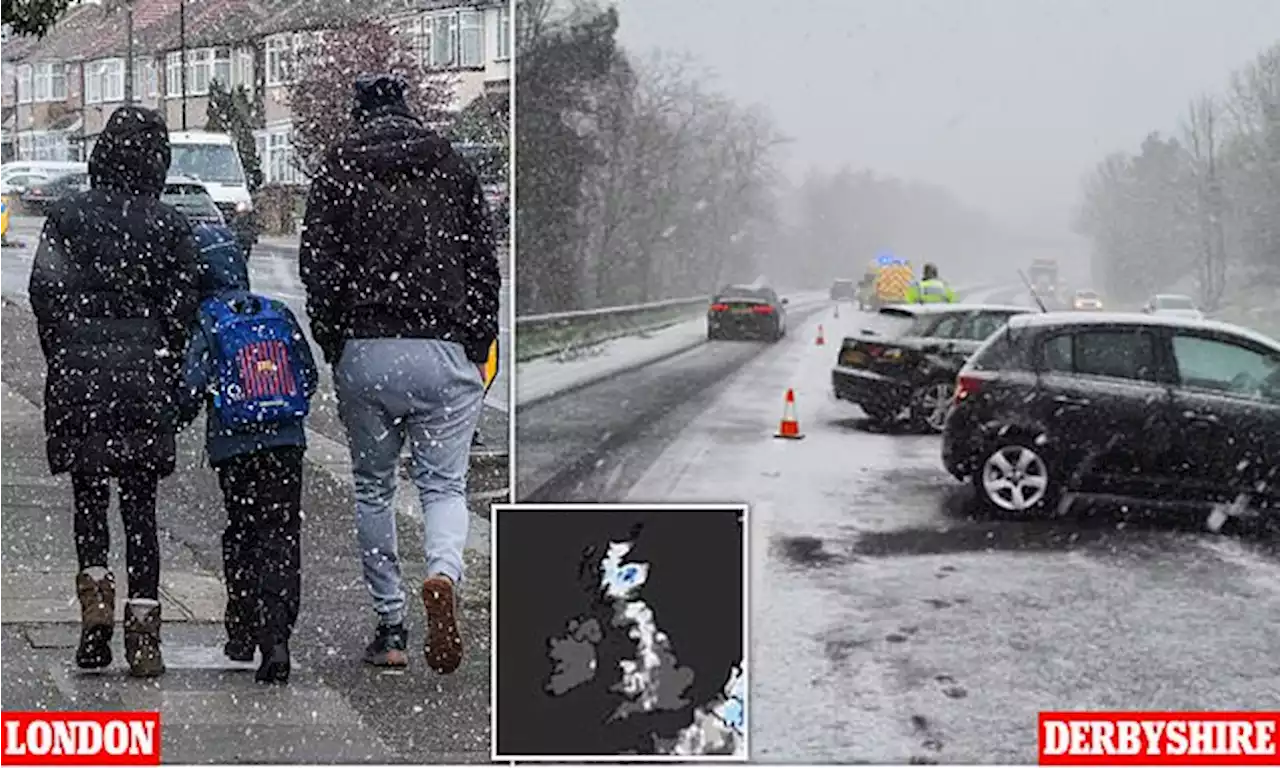 UK weather: Thundersnow and -4C temperatures as snow falls