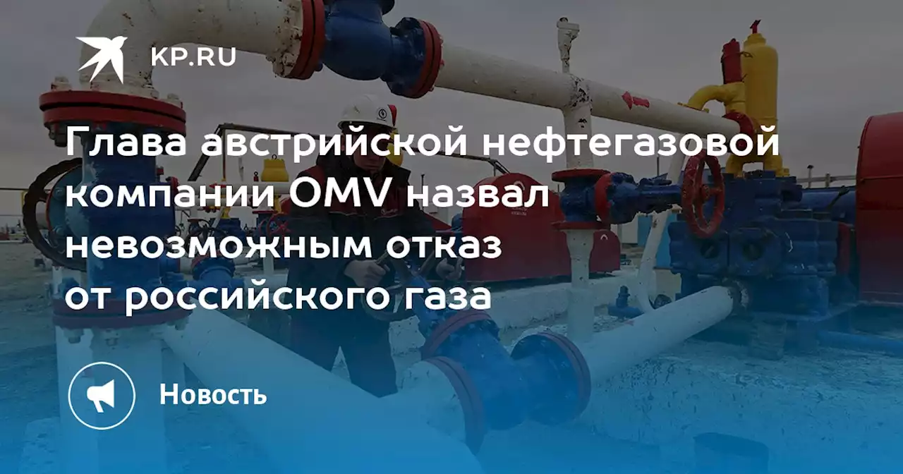 Глава австрийской нефтегазовой компании OMV назвал невозможным отказ от российского газа