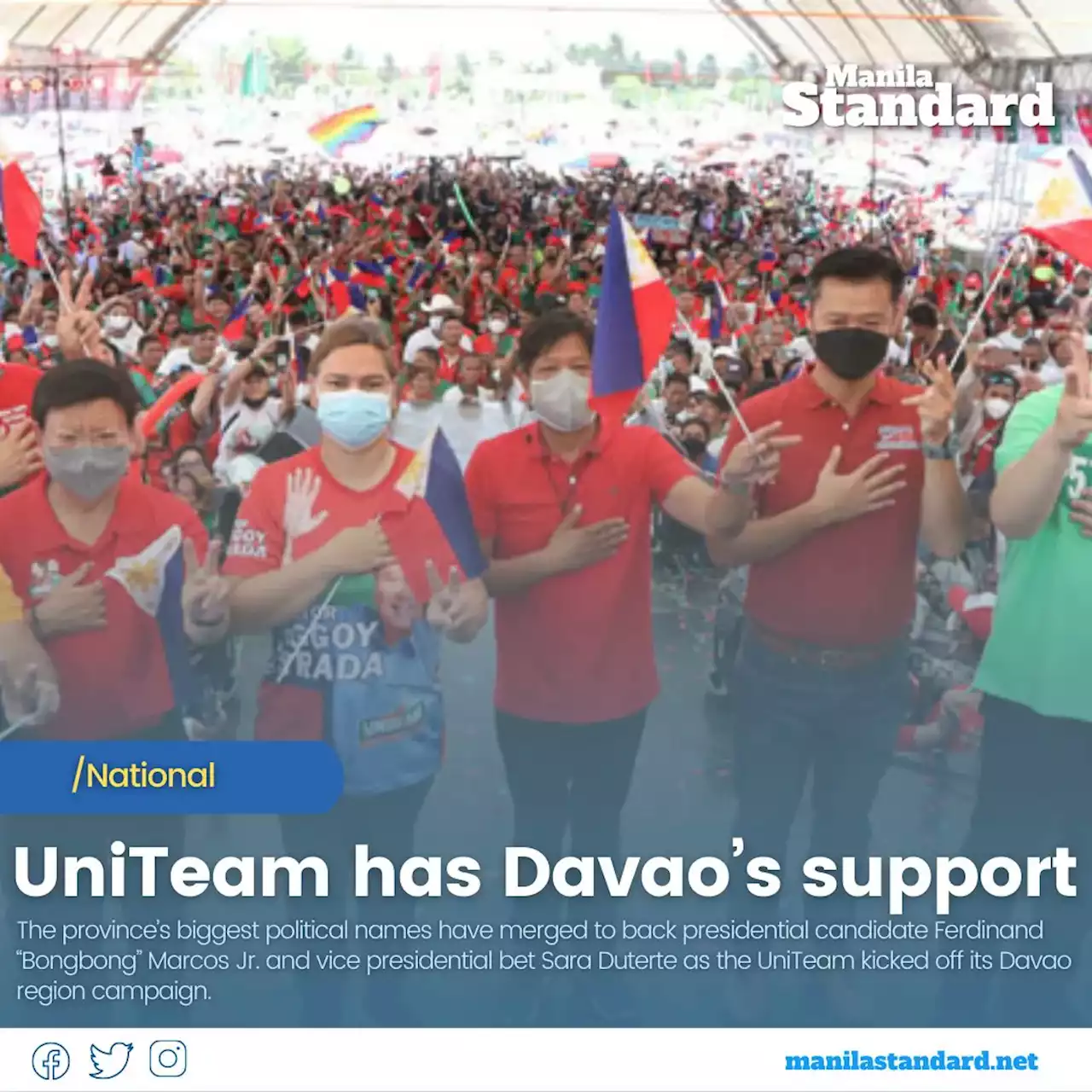 UniTeam has Davao’s support