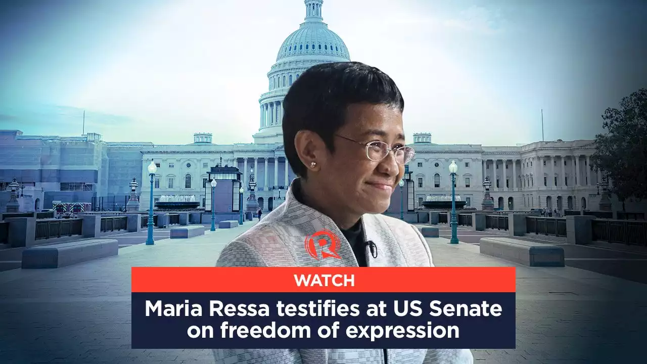 WATCH: Maria Ressa testifies at US Senate on freedom of expression