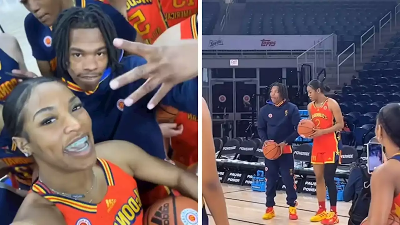 Lil Baby Gets Shooting Tips From Future Duke Star, Knocks Down 3-Pointer