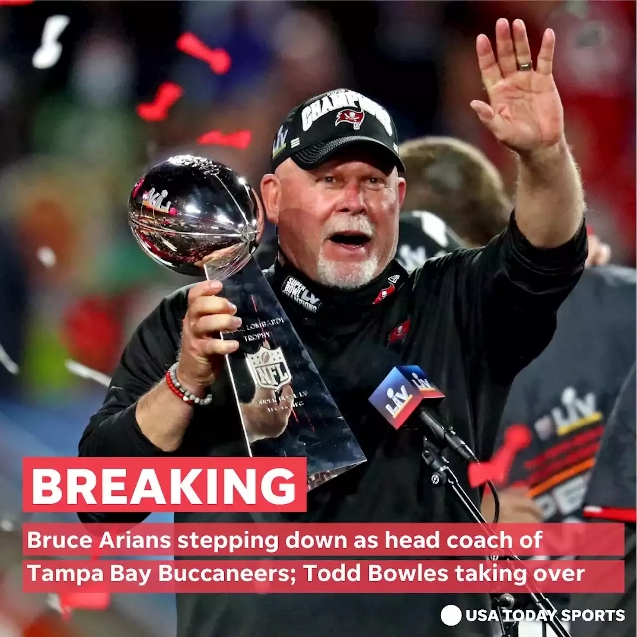 Bruce Arians steps down as Buc's coach, Todd Bowles steps in