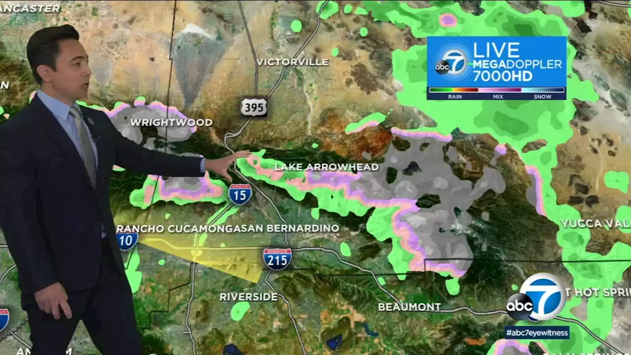 Rain and snow moves into Southern California on Friday