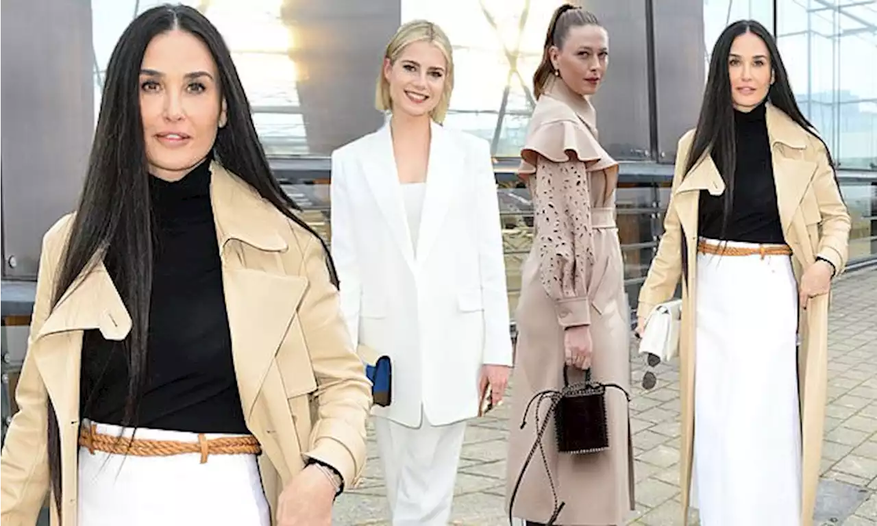 Demi Moore joins Lucy Boynton and Maria Sharapova at Chloe's PFW show