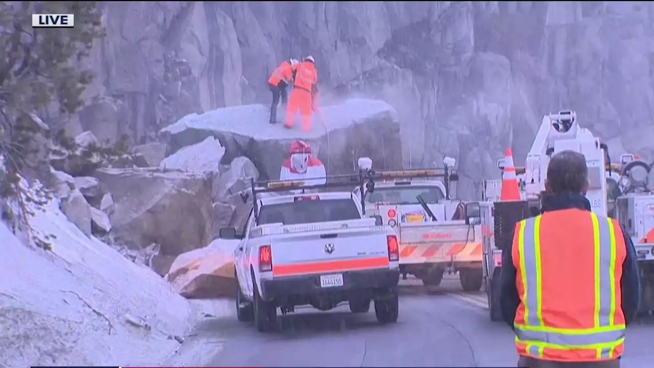 Echo Summit rock slide closes Highway 50; snow could make travel treacherous