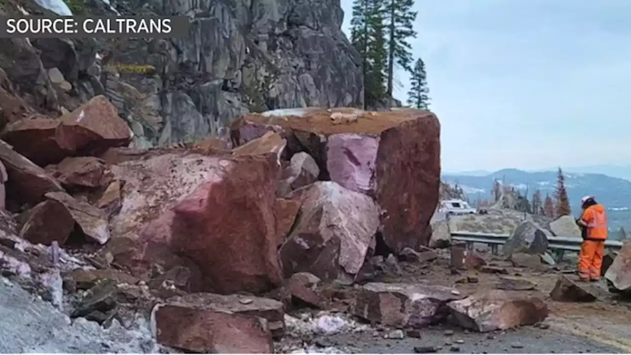 Massive Rockslide Shuts Down Highway 50 At Echo Summit