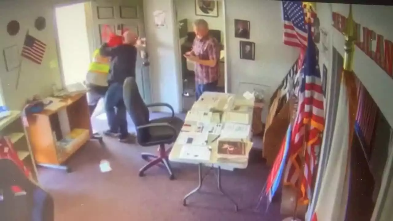 Vandal armed with spray paint strikes South Bay GOP headquarters, struggle seen on video