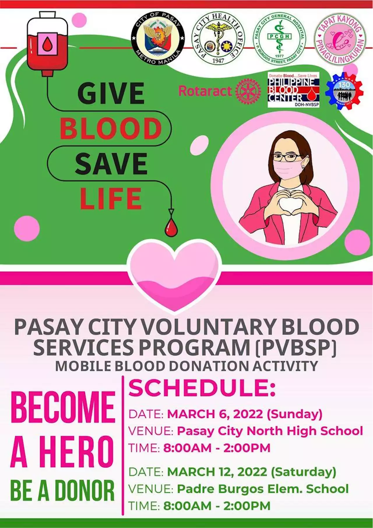 Pasay City gov’t to conduct mobile blood donation activity