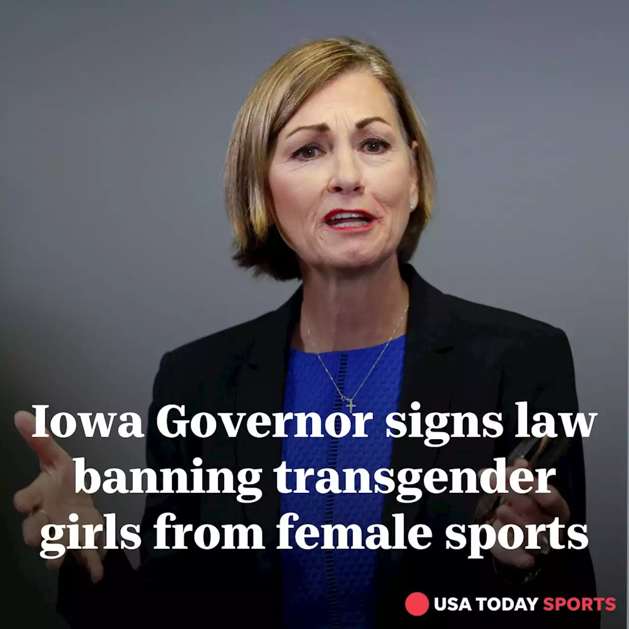 Iowa governor bans transgender girls from female sports, signing Republican-backed law