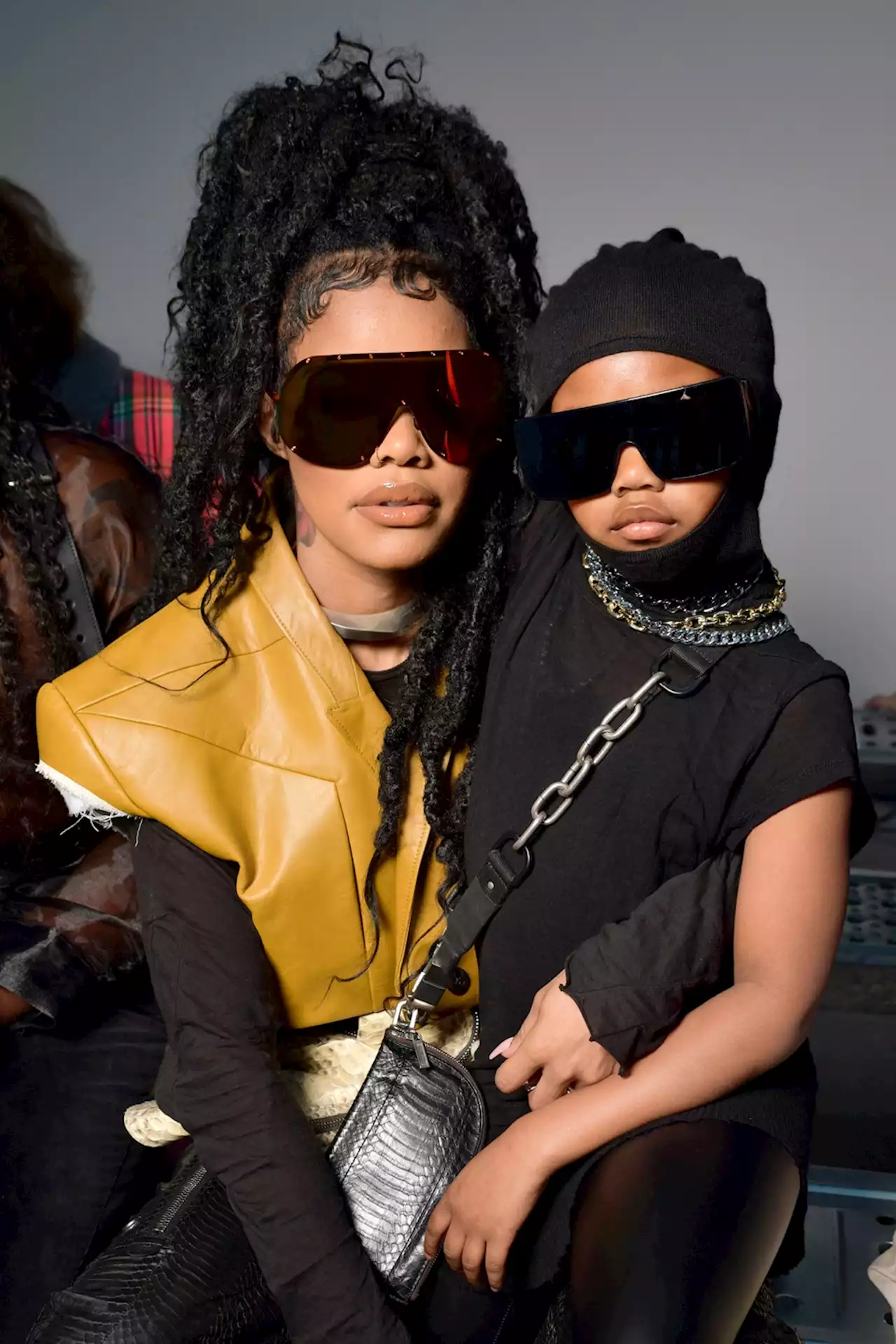 Teyana Taylor, Honey Dijon Sit Front Row at Rick Owens