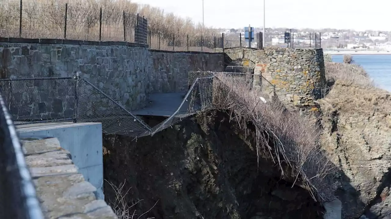 Rhode Island's famous Cliff Walk continues crumble into sea