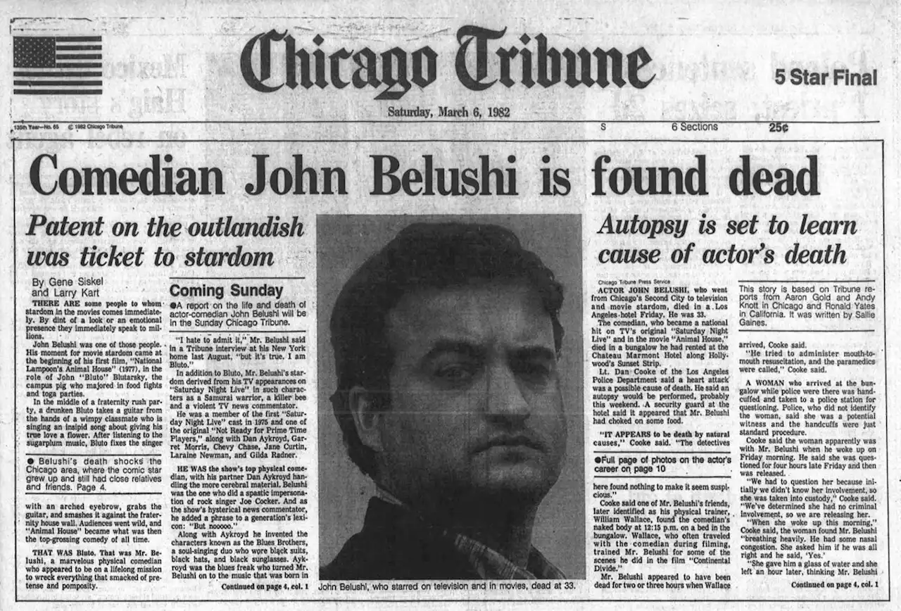 Forty years ago: John Belushi, ‘Second City’ and ‘Saturday Night Live’ alum, found dead in Los Angeles