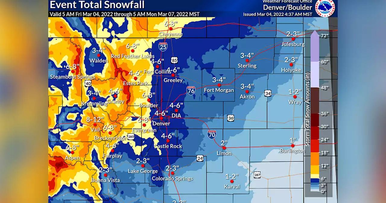 Storms expected to bring rain, snow to Colorado plains this weekend; significant snow in mountains