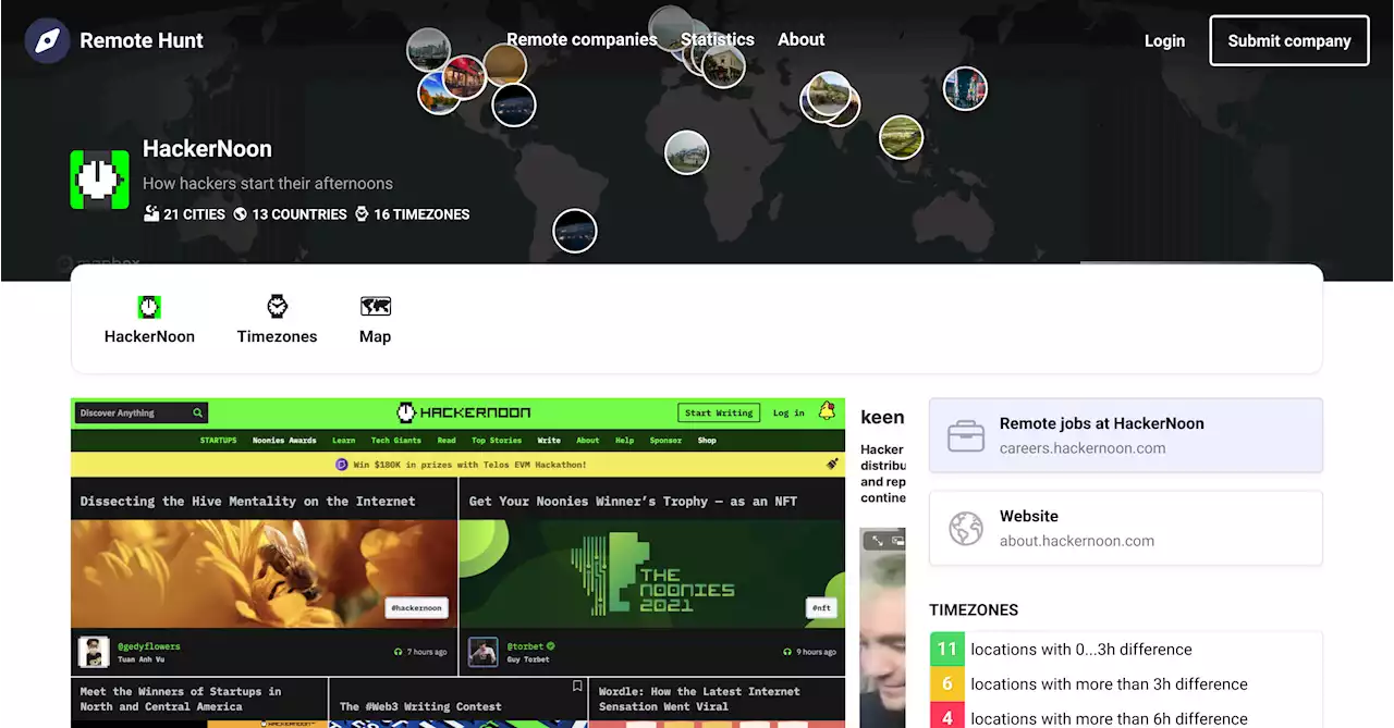 Remote jobs at HackerNoon – Remote Hunt