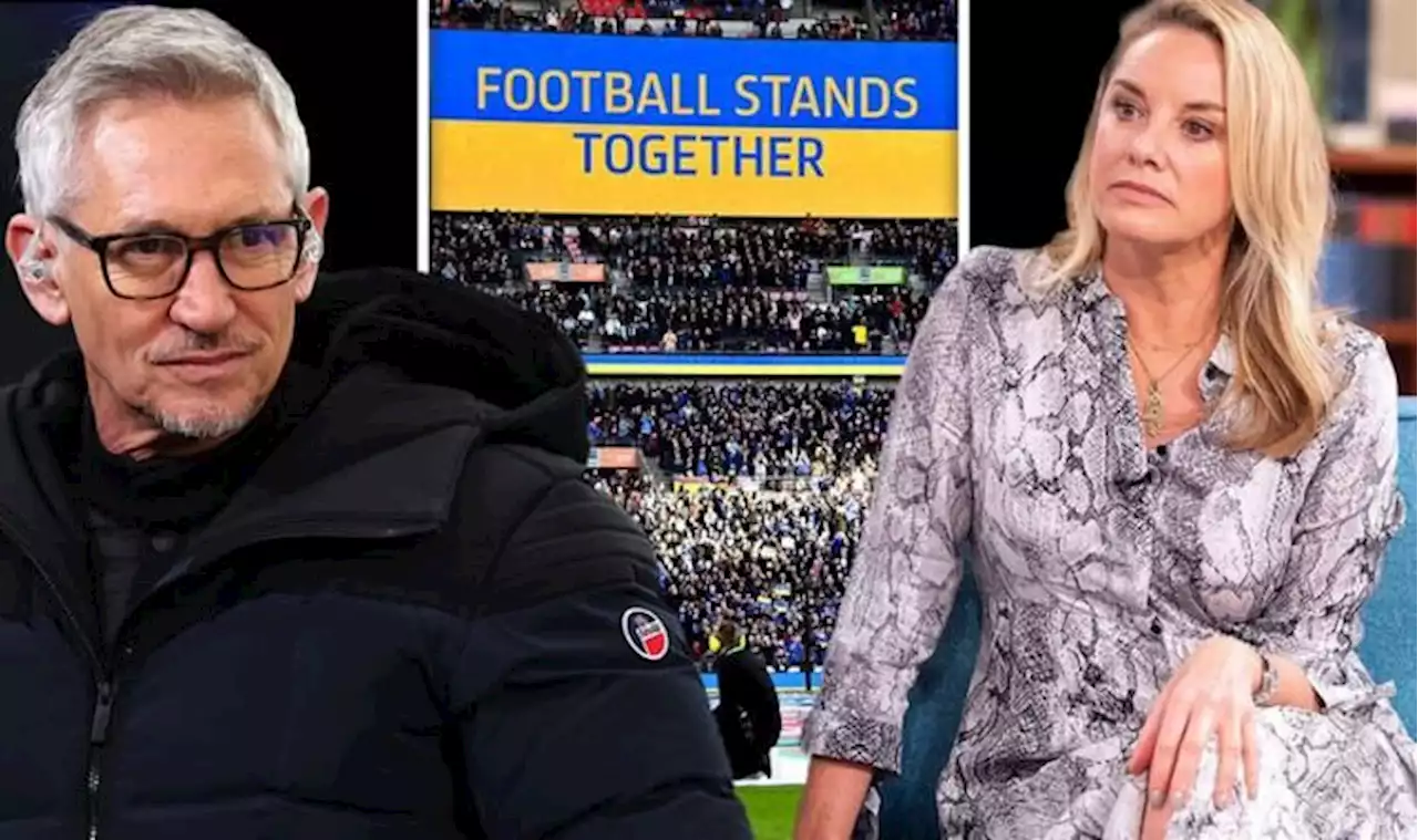 Tamzin Outhwaite left 'in tears' as Gary Lineker reacts to Liverpool's Ukraine tribute