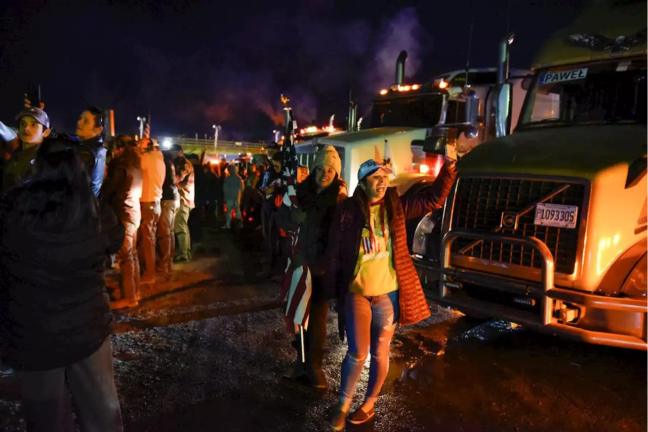 Trucks, RVs and cars converge on outskirts of Washington to protest COVID-19 restrictions