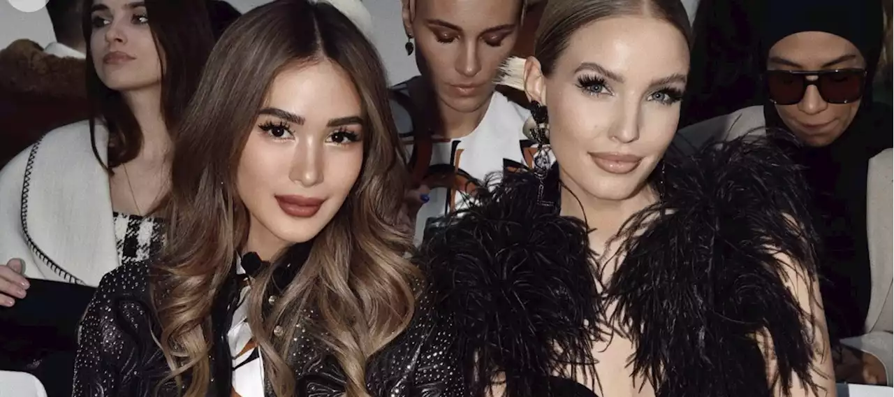 Heart Evangelista, German fashion influencer Leonie Hanne are seatmates at Elie Saab's show in Paris