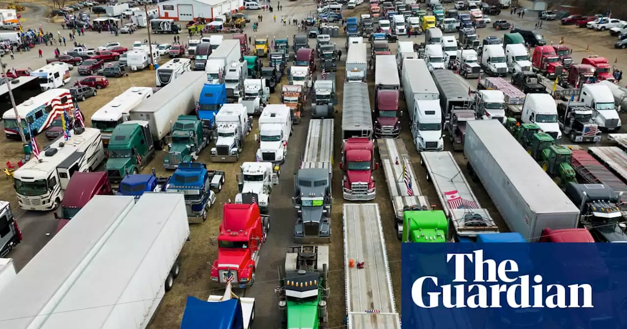 Anti-Covid controls protest convoy gathers on outskirts of Washington DC