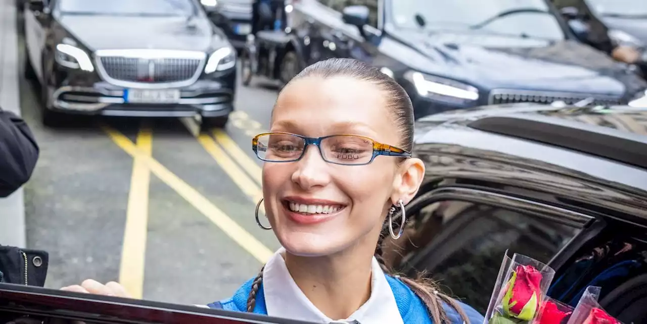 Bella Hadid Shows Off Some Diamond Dental Work