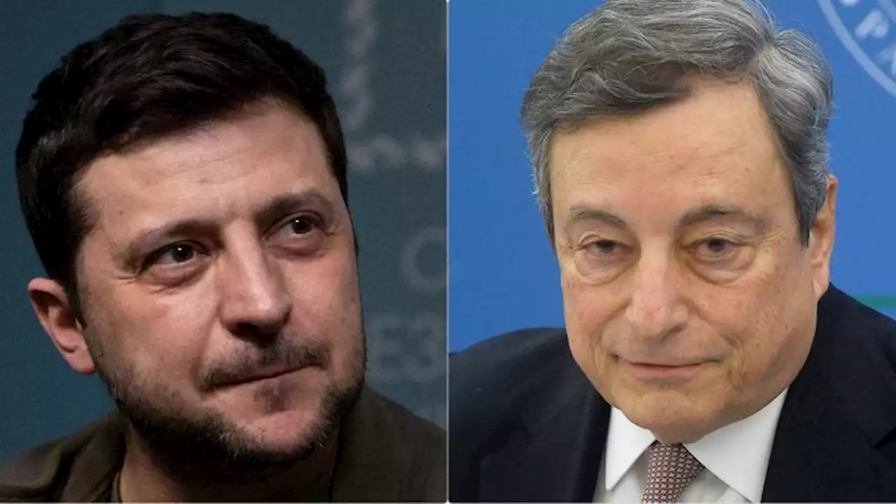 Draghi a Zelensky: l'Italia darà sostegno e assistenza