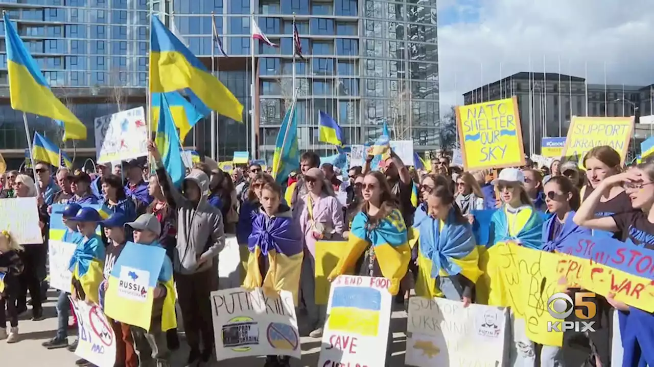 Pro-Ukraine Demonstrators Call for Silicon Valley Boycott of Russia