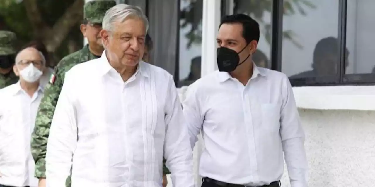 AMLO se reúne con Mauricio Vila para revisar avances de Tren Maya