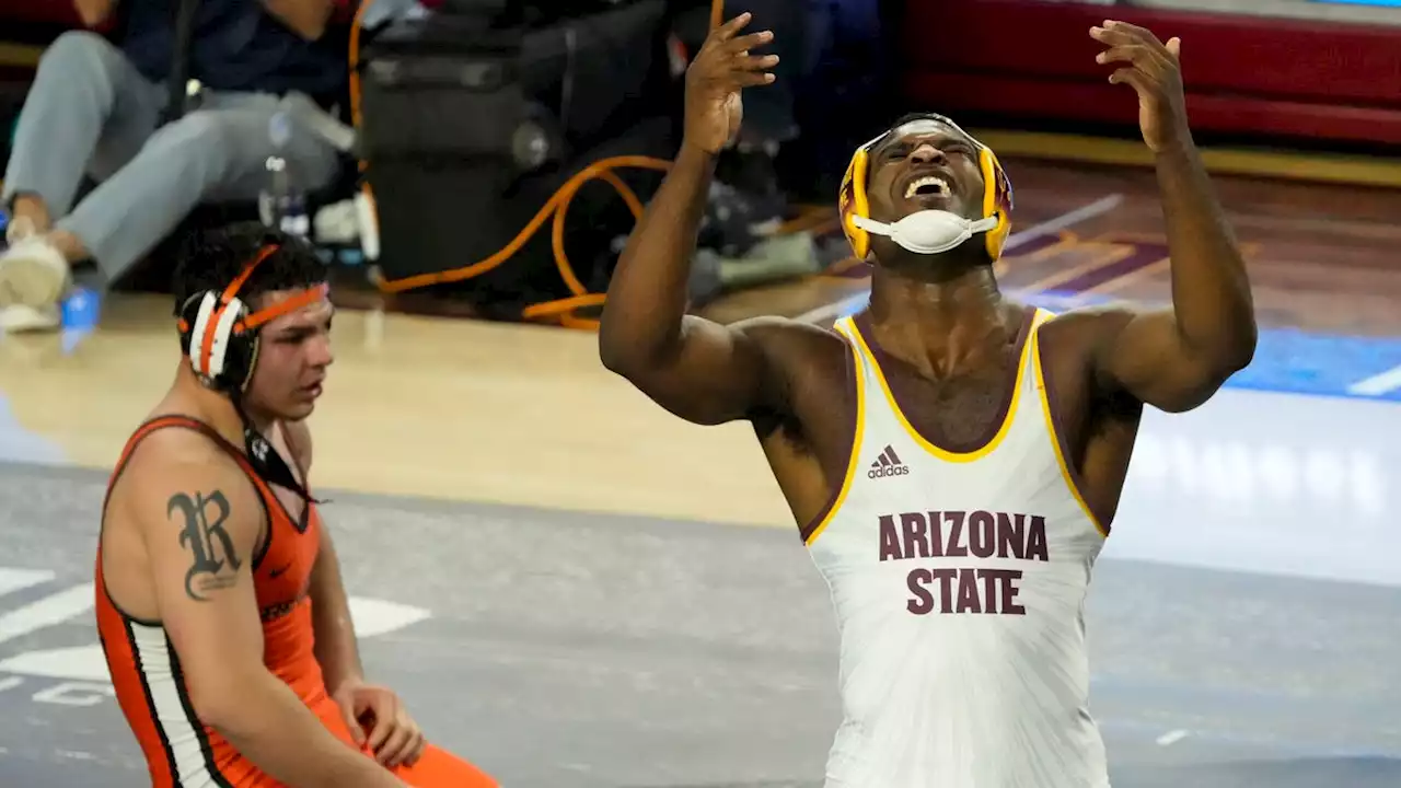 Arizona State wrestling narrowly defeats Oregon State to win first Pac-12 title at home since 1997