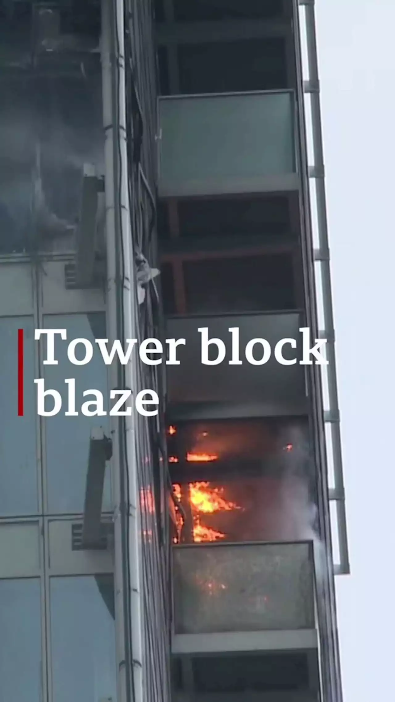 Aldgate fire: Large blaze at high-rise London tower block