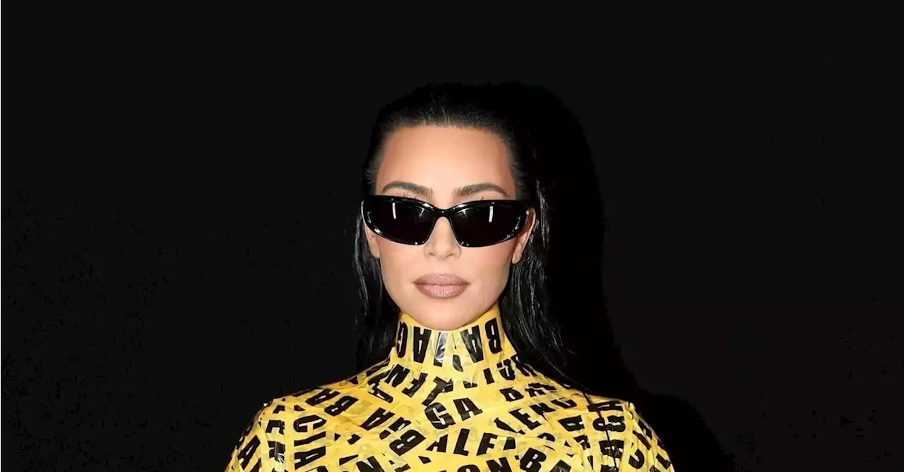 Kim Kardashian Used Every Inch Of Caution Tape In Sight For Her Balenciaga Paris Fashion Week Gown