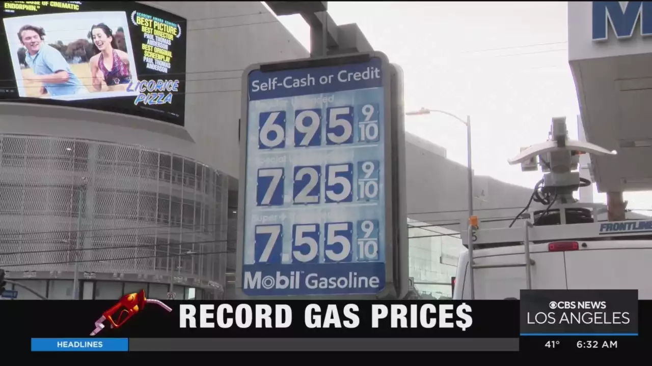 Record-High Gas Prices Continue To Climb Across Southern California