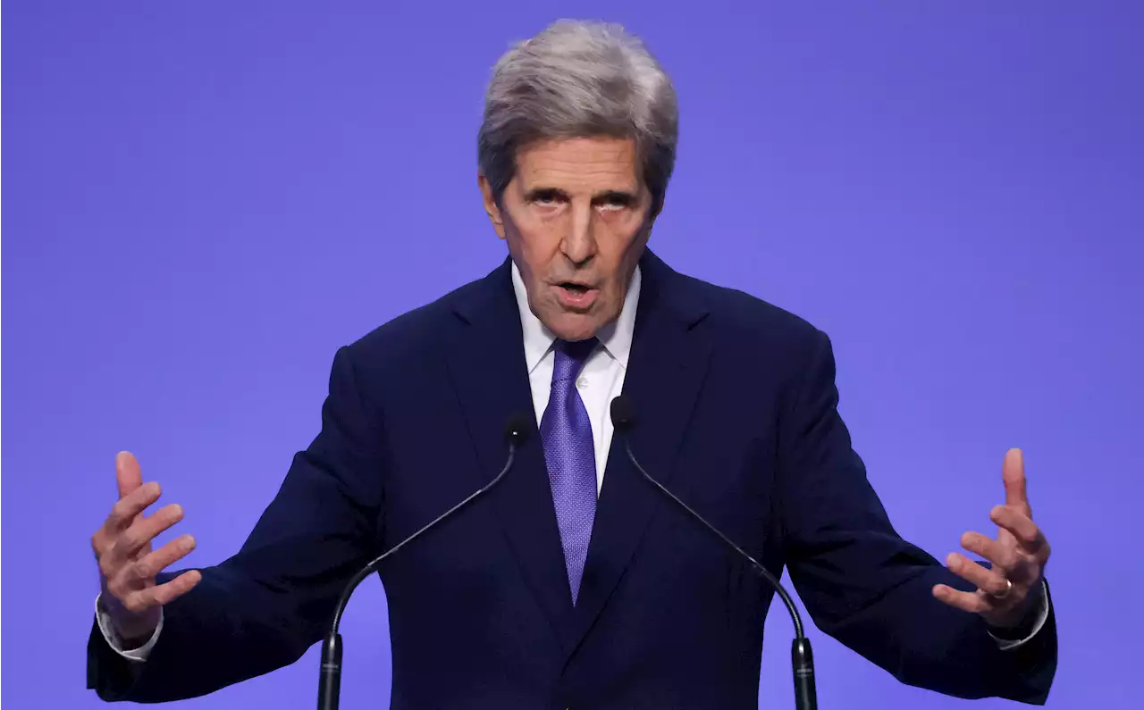 Kerry pushes 45% cut in carbon emissions by 2030, dodges question on Manchin call for more energy production