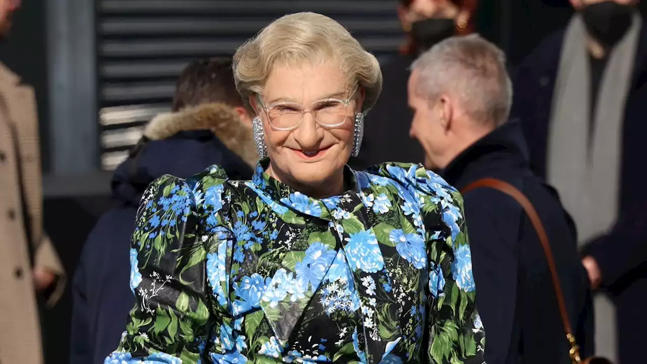 Mrs. Doubtfire Made a Cameo—in Balenciaga—at Paris Fashion Week