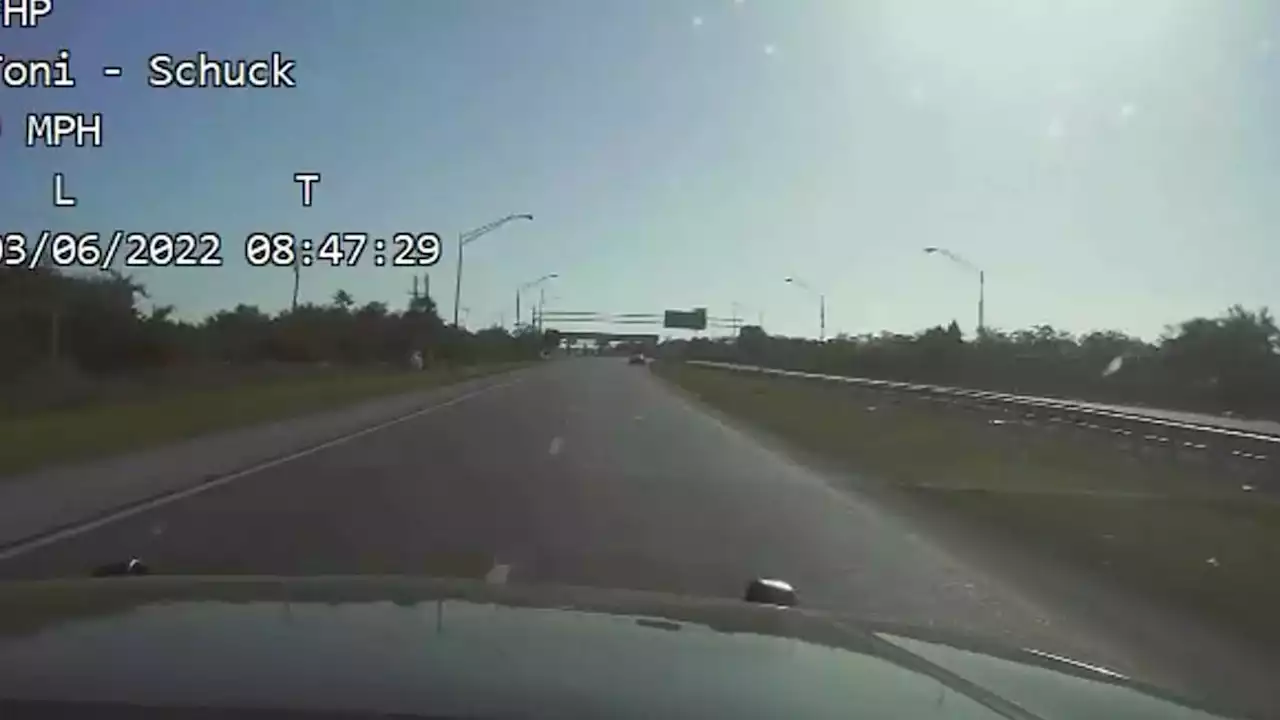 WATCH: FHP trooper stops suspected drunk driver by intercepting vehicle head-on