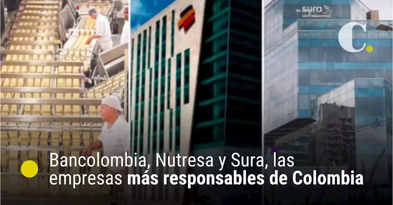 Bancolombia Nutresa Y Sura Elegidas Como Las Empresas Más Responsables De Colombia Colombia 4507