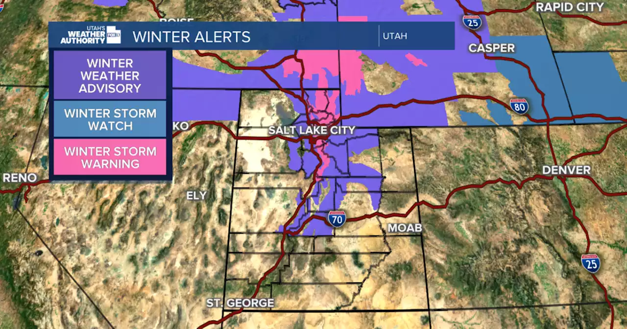 Warnings, advisories issued along Wasatch Front with new storm approaching