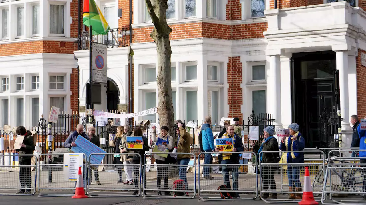 Calls for London's Russian embassy street to be renamed 'Zelenskyy Avenue'