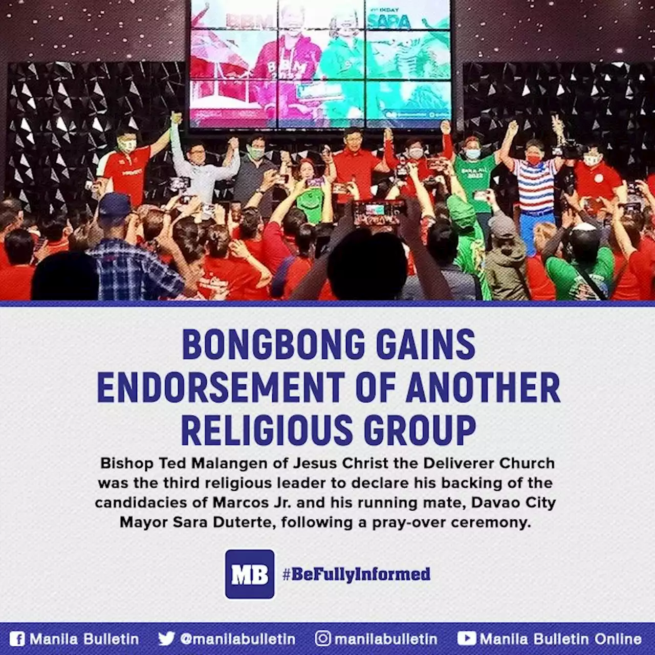 Bongbong gains endorsement of another religious group; find out which one