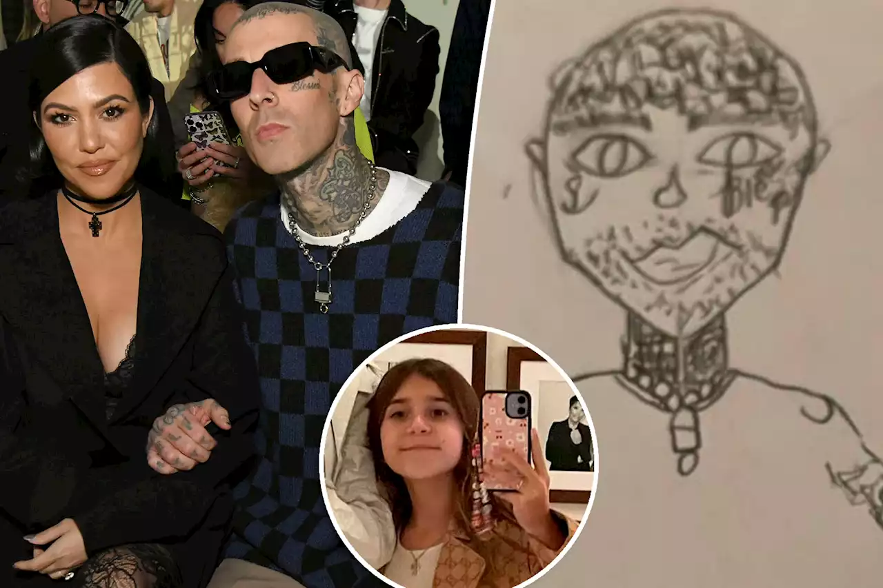 Travis Barker makes Penelope Disick’s drawing of him his new profile pic