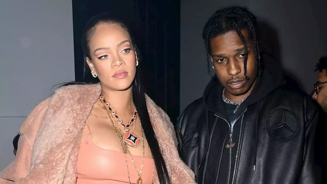 Rihanna Is a Vision in Peach at the Off-White Show in Paris