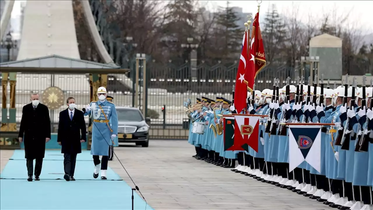 استقبال رسمی اردوغان از رئیس جمهور اسرائیل در آنکارا