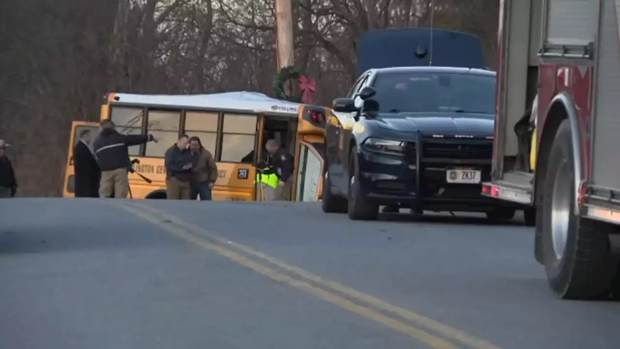 1 dead after school bus crashes into police patrol car in LaGrange, New York