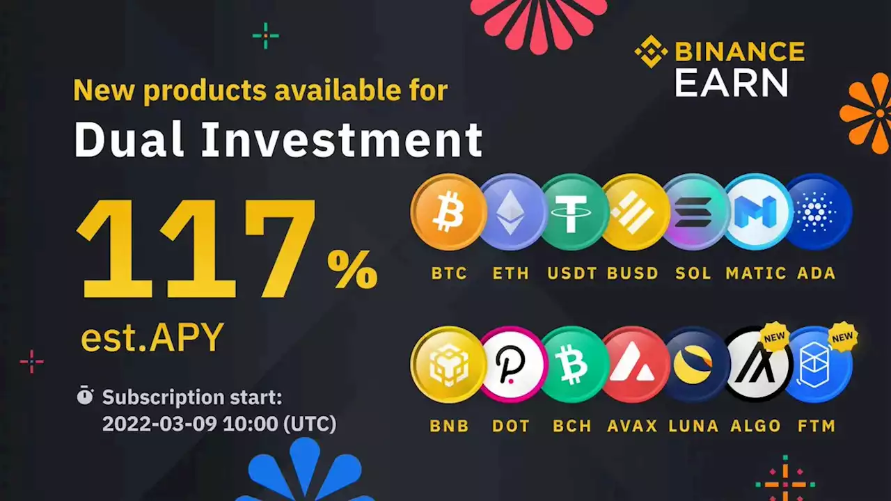 New Dual Investment Products Launched: Earn Up to 2X APY (2022-03-09) | Binance Support