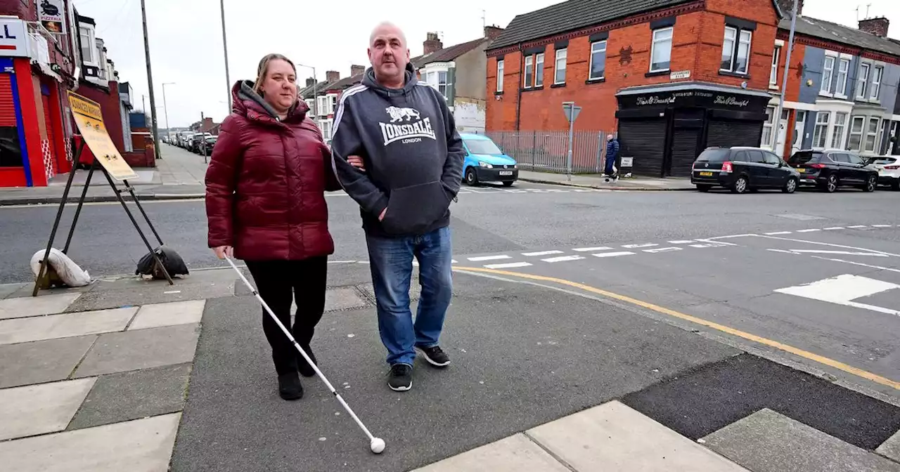 Blind family forced to 'take their lives in their hands' on nightmare school run