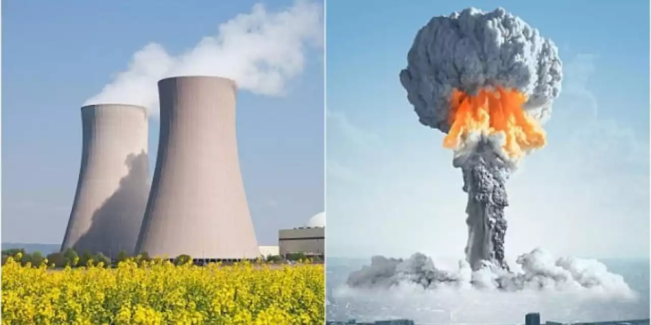 Si una central nuclear explota, ¿puede compararse con una bomba atómica?