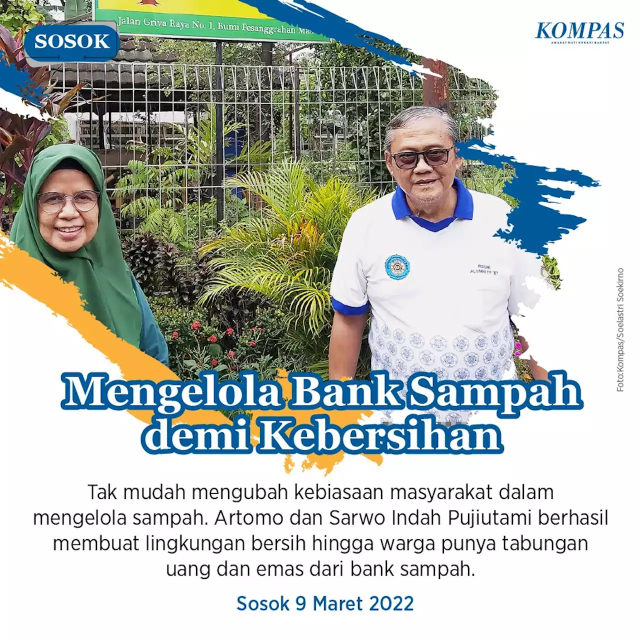 Artomo dan Sarwo Indah Pujiutami Mengelola Bank Sampah untuk Lingkungan Bersih