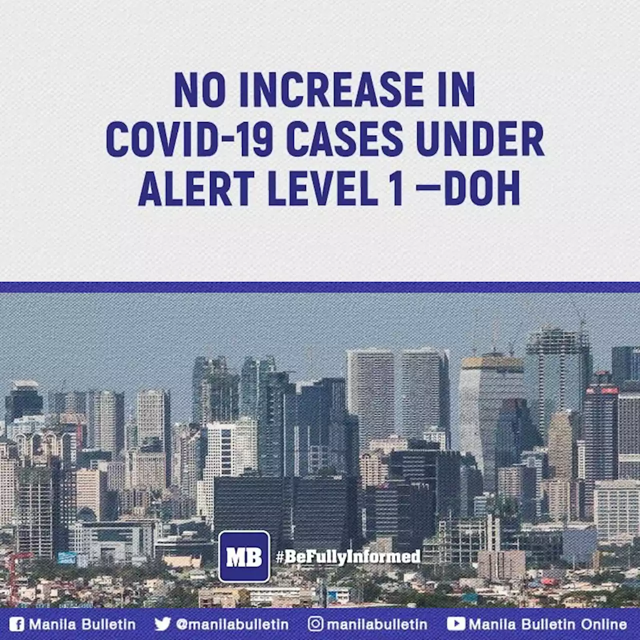 No increase in Covid-19 cases under Alert Level 1---DOH