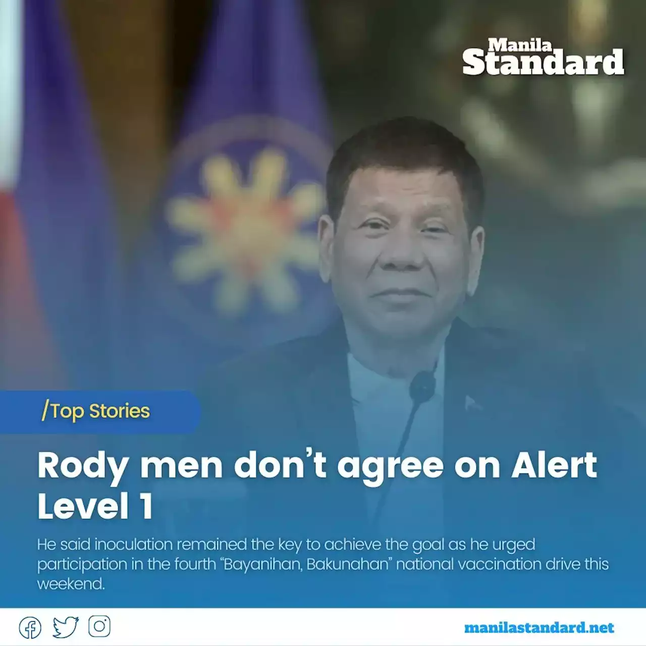 Rody men don’t agree on Alert Level 1