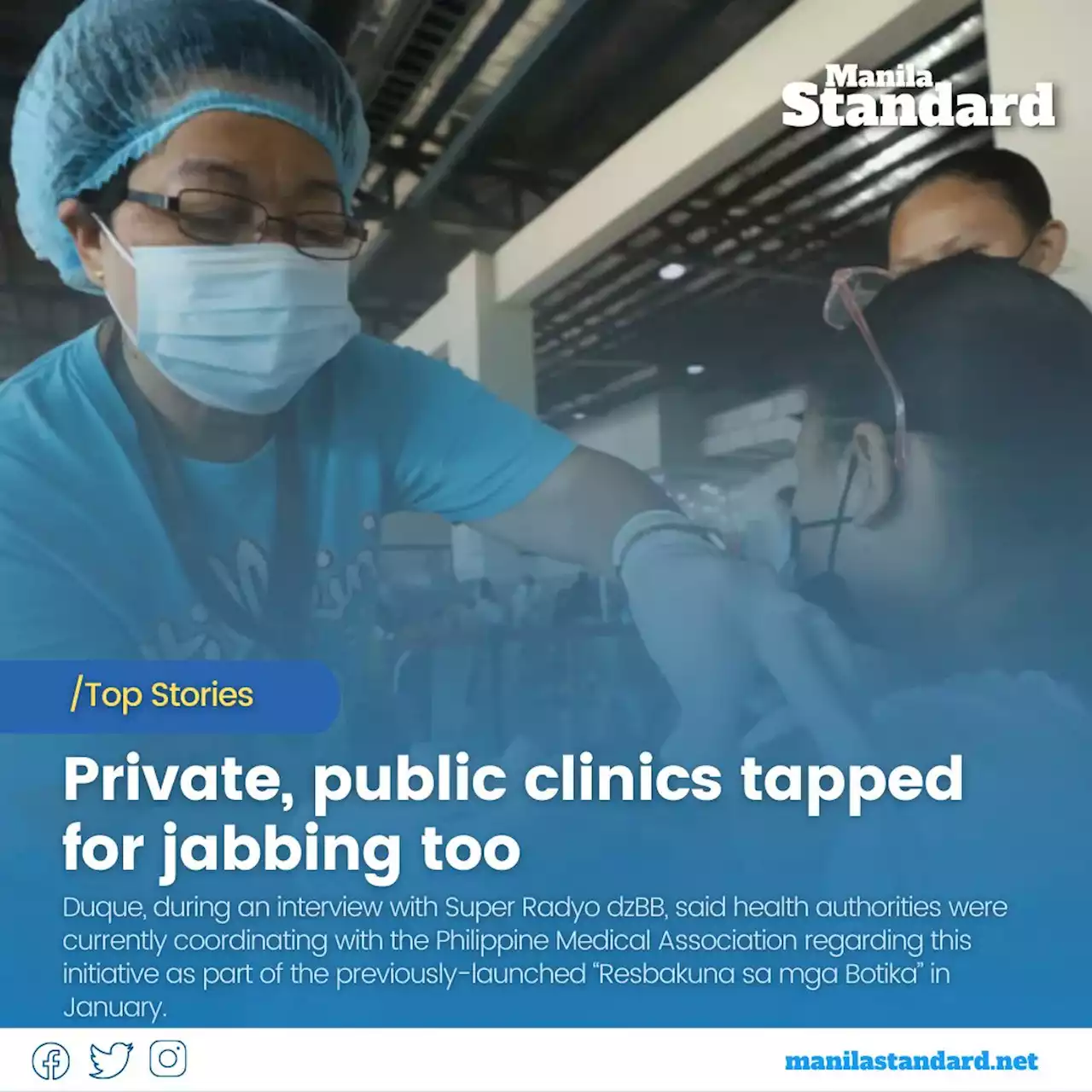 Private, public clinics tapped for jabbing too